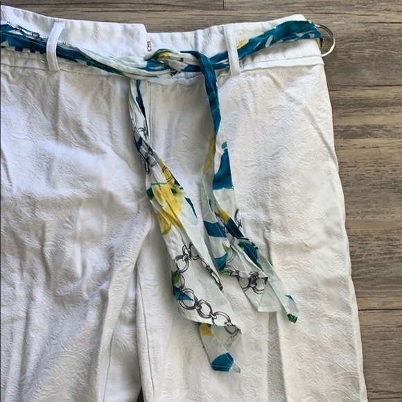 Women's CR Sportswear Capri Pants With Floral Cloth Chain Tie Belt Size 10 - Picture 4 of 12